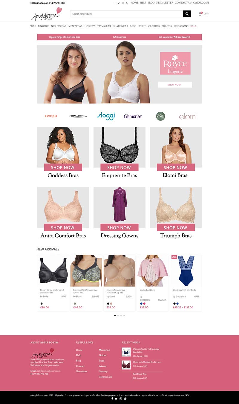 Ample Bosom 英国内衣专家品牌网站