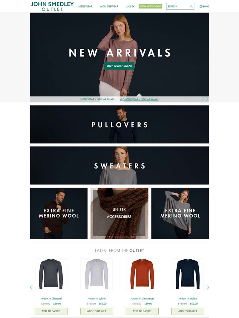 John Smedley Outlet 英国品牌针织服饰购物网站 