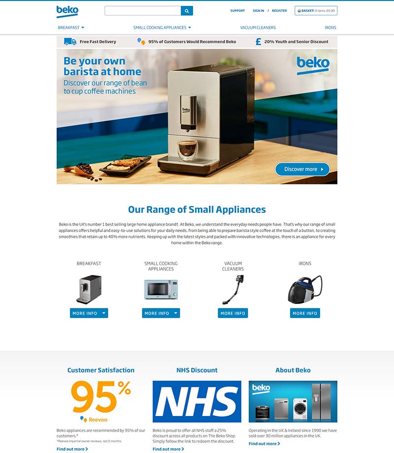 BEKO 倍科-英国家电品牌购物网站