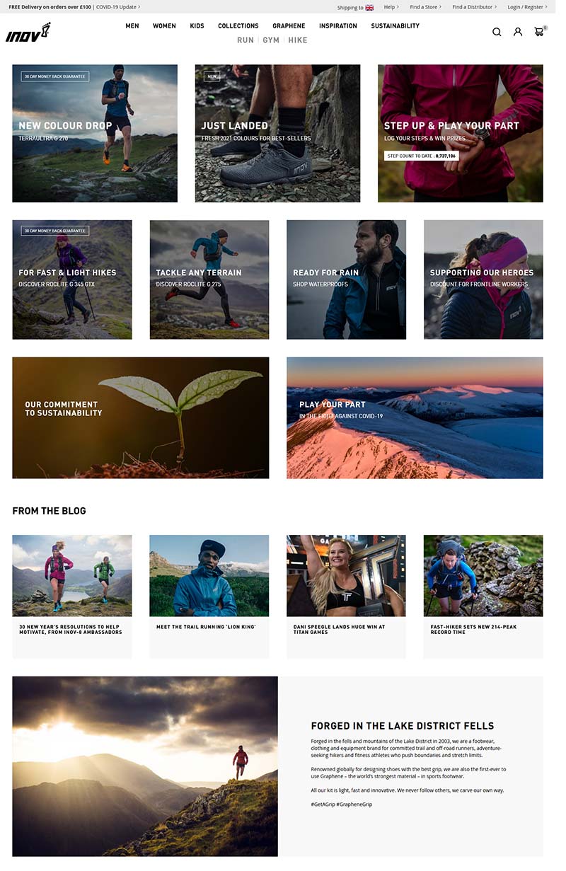INOV-8 英国越野跑鞋品牌网站