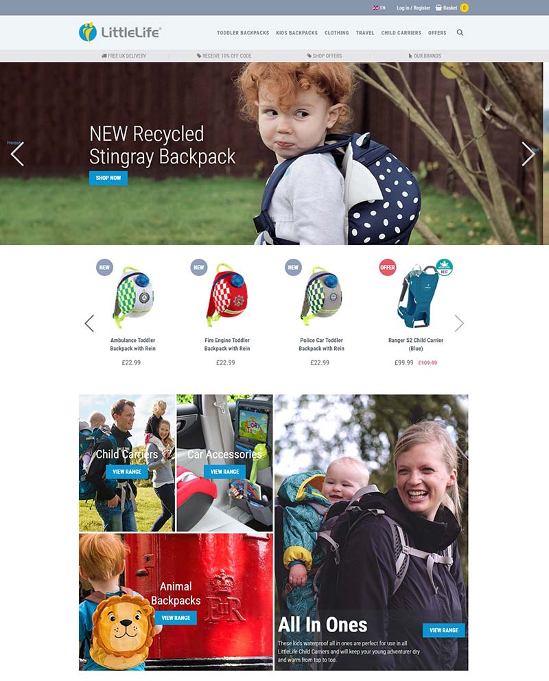 Littlelife 英国户外育儿用具品牌网站