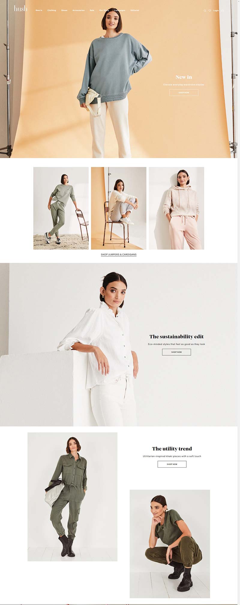 Hush 英国女士家居服品牌网站