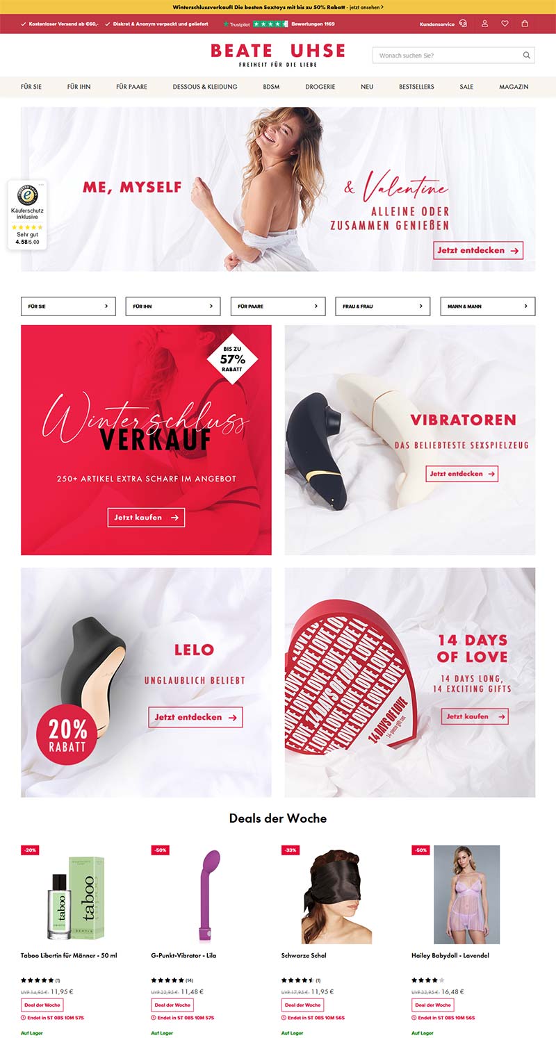 Beate Uhse 德国BU情趣用品购物网站