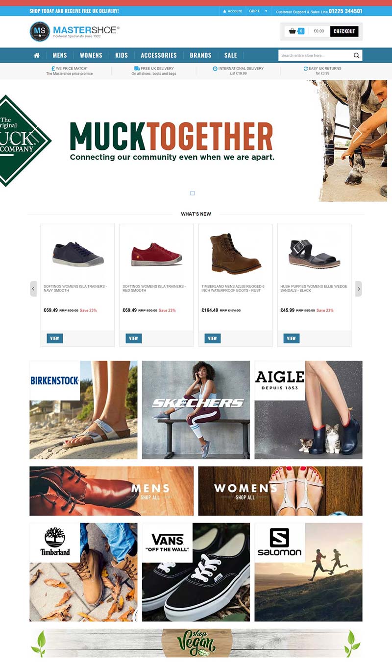 Mastershoe 英国知名鞋履品牌网站