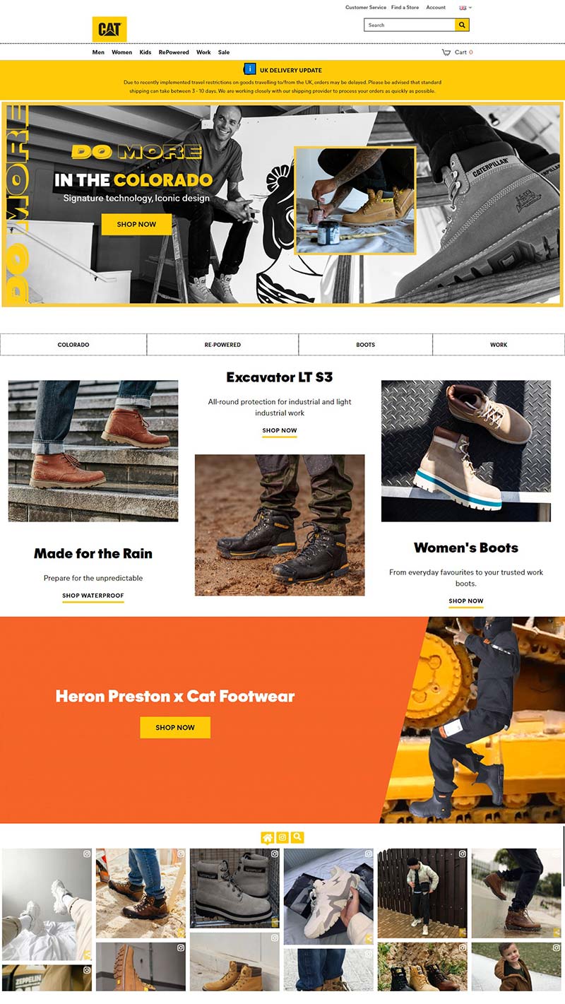 CAT Footwear 英国登山运动鞋品牌网站