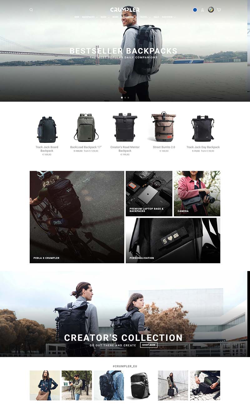 Crumpler 澳大利亚小野人箱包品牌网站
