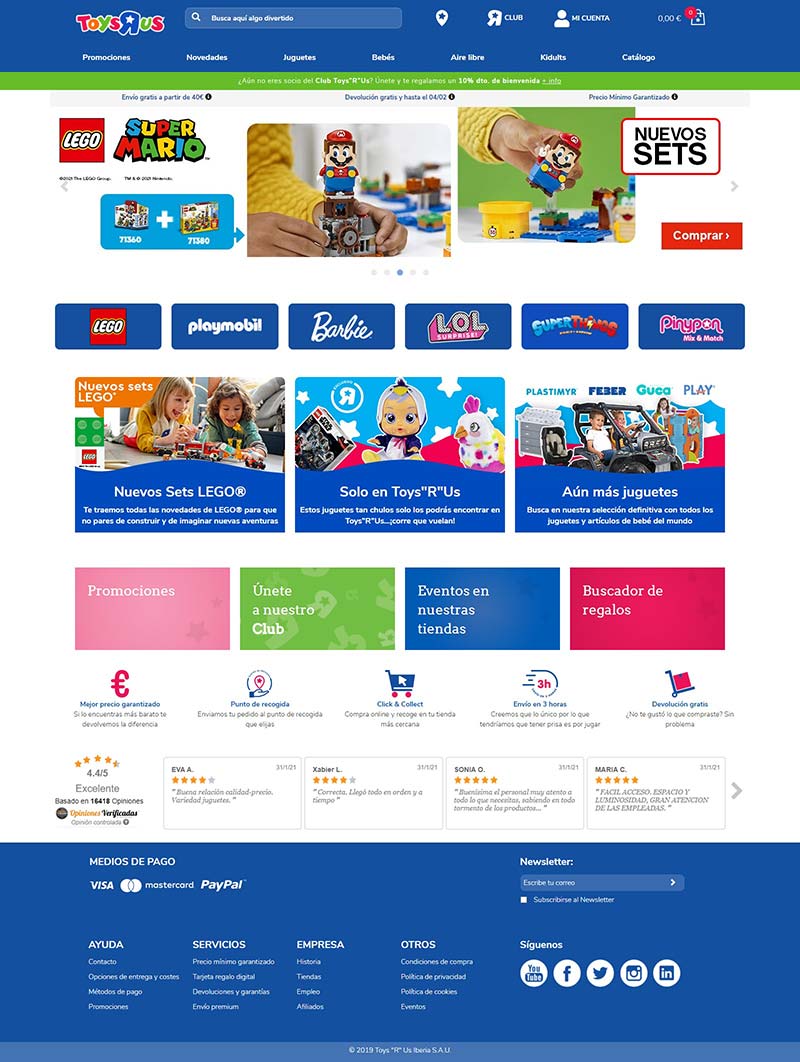 Toys R Us 日本品牌玩具西班牙网站