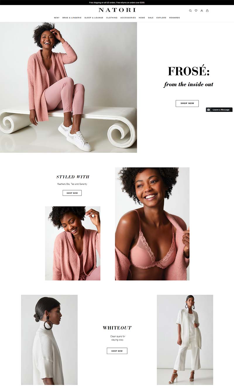 Natori 美国女性内衣品牌网站