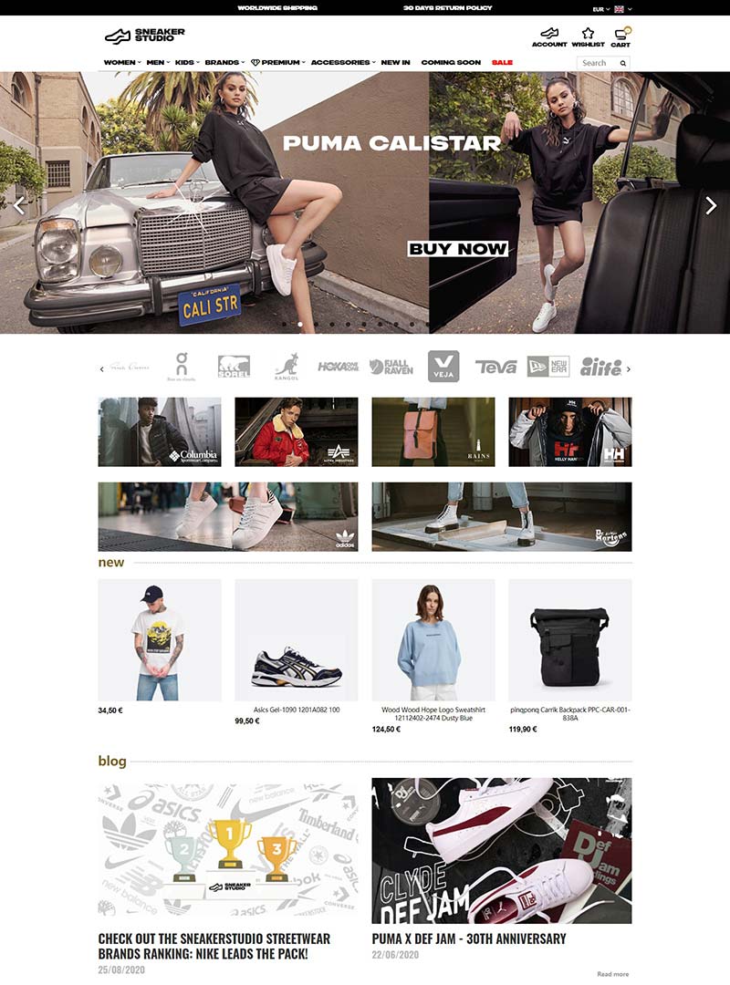 Sneaker Studio 英国品牌鞋履购物网站