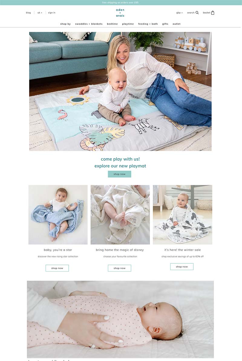Aden And Anais 美国知名婴幼儿用品英国官网