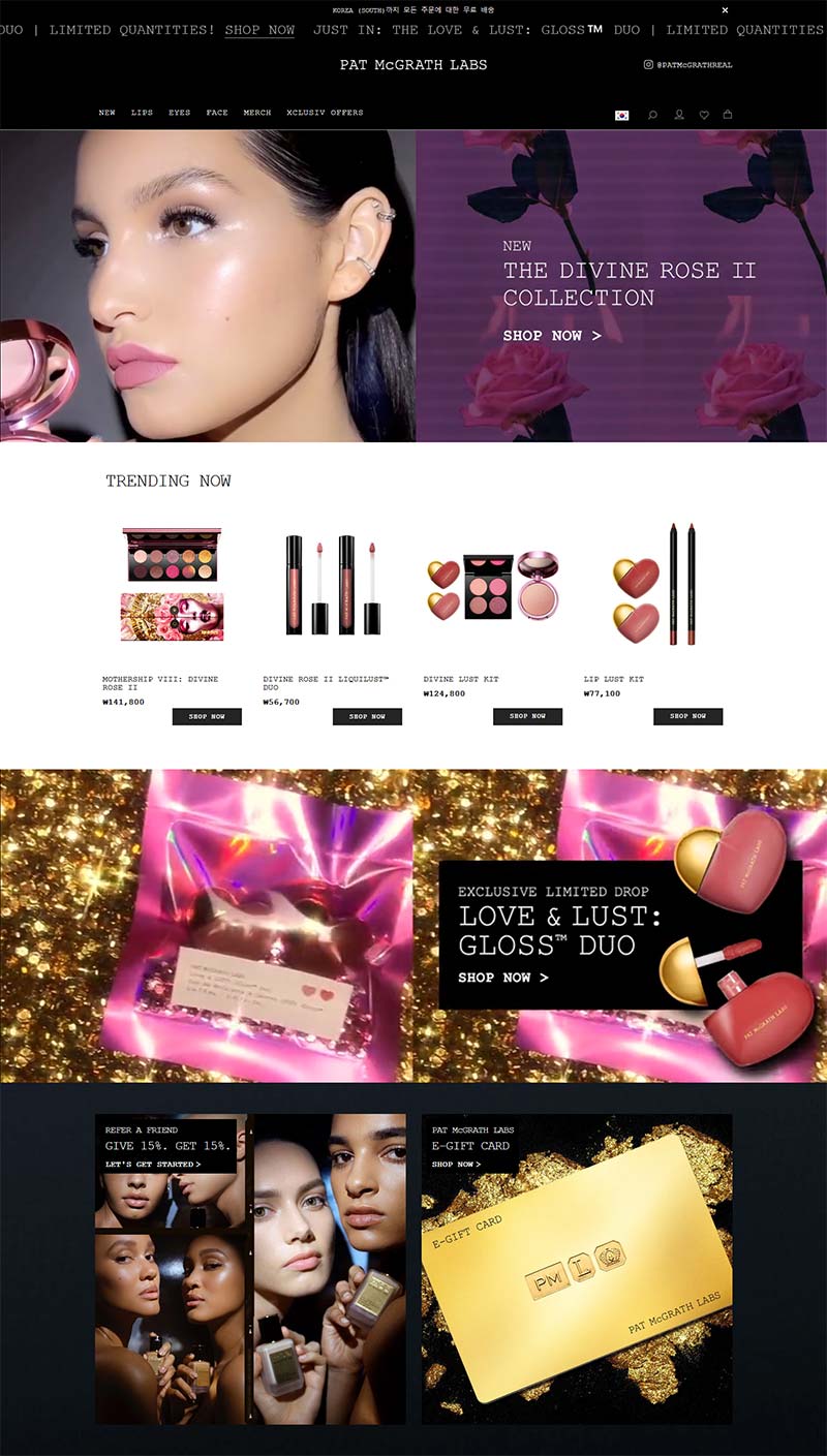 Pat McGrath Labs 美国时尚彩妆品牌网站