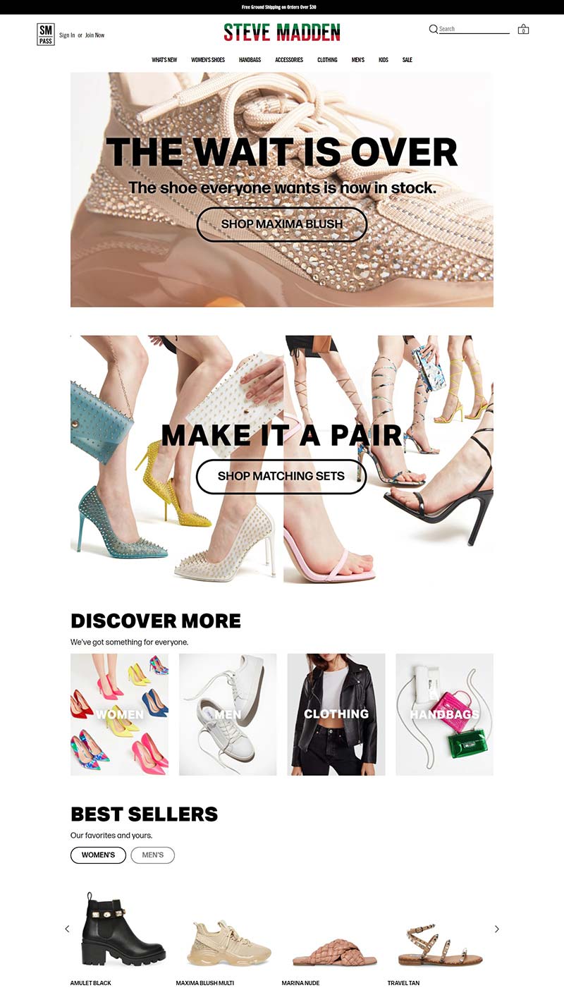 Steve Madden 史蒂夫·马登-美国时尚鞋履品牌网站