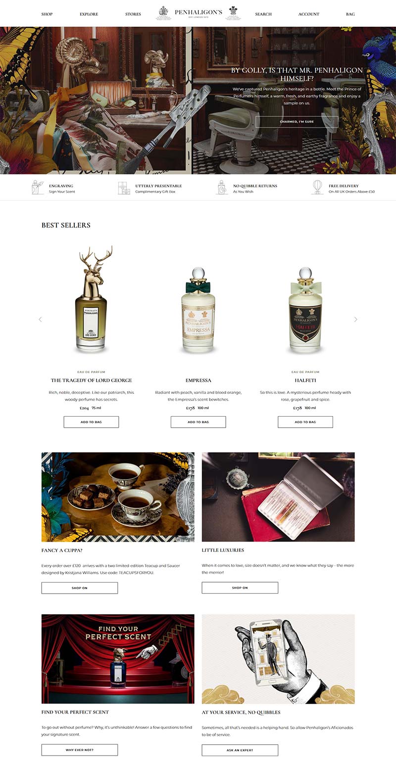 Penhaligon's 潘海利根-英国香氛品牌购物网站
