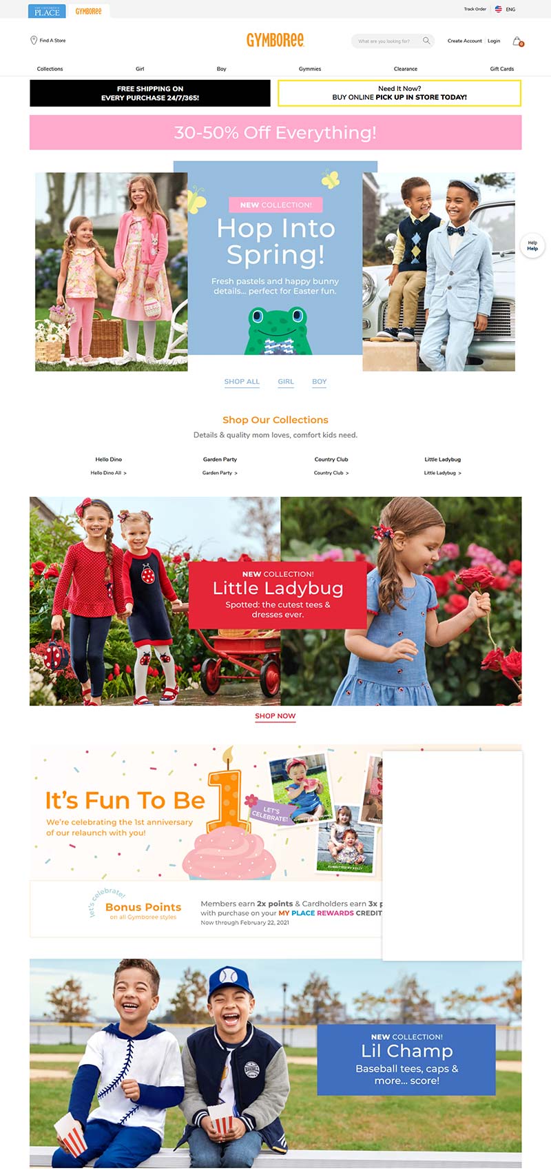 Gymboree 美国金宝贝童装品牌网站