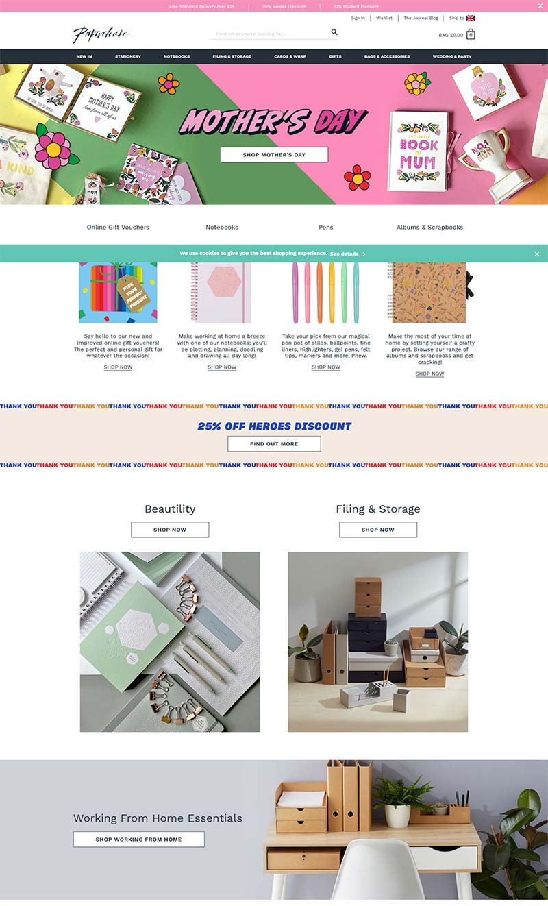 Paperchase 英国知名文具礼品购物网站