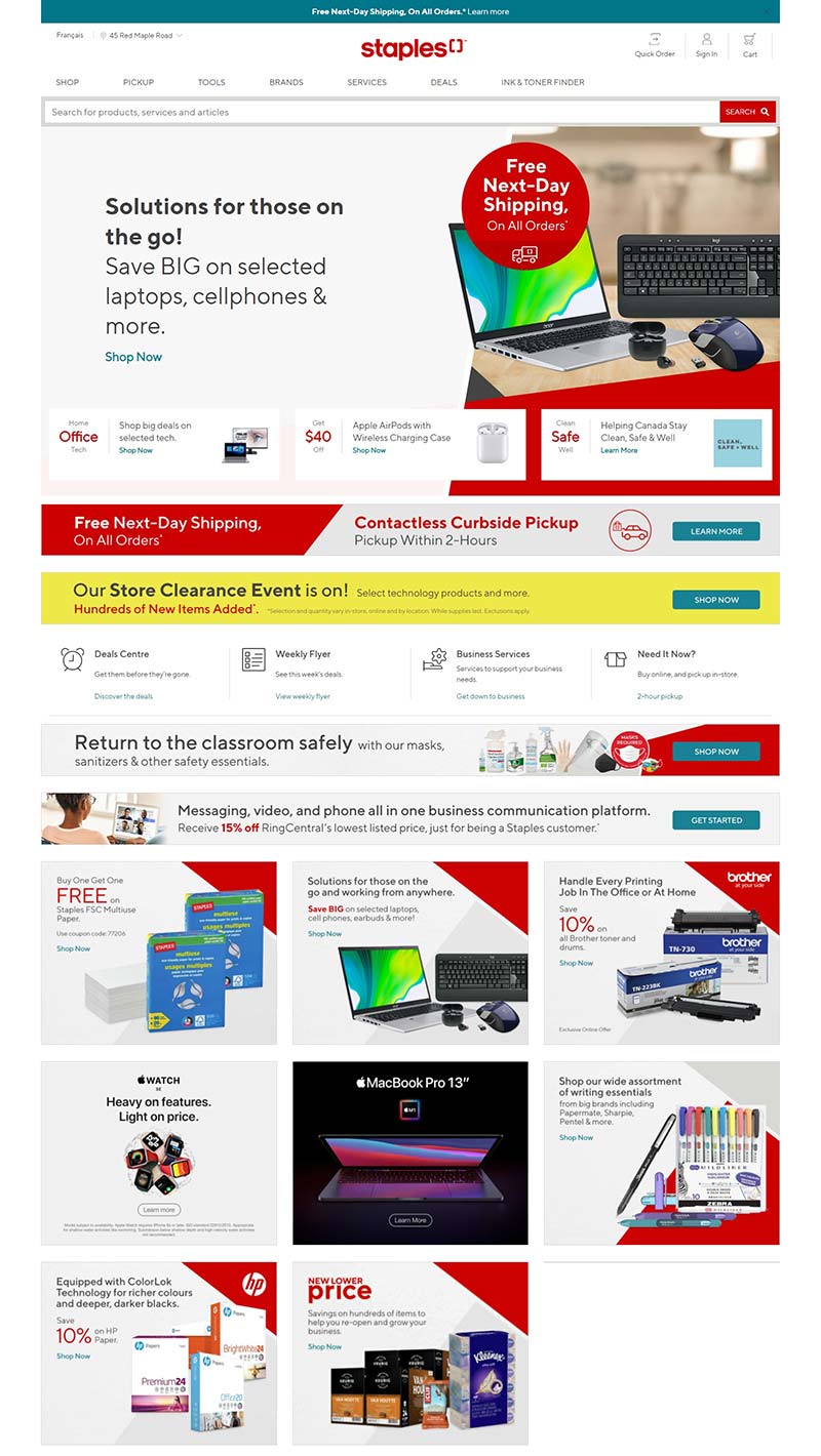 Staples CA 史泰博-美国办公用品加拿大官网
