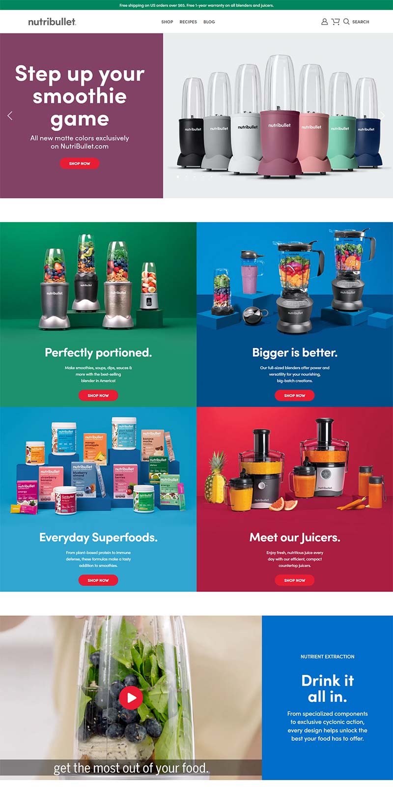 Nutribullet 美国食品搅拌器品牌购物网站