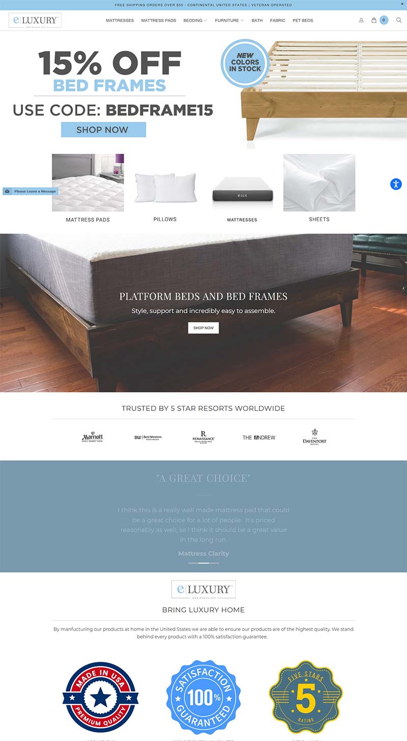 ELuxury 美国老牌家居产品购物网站