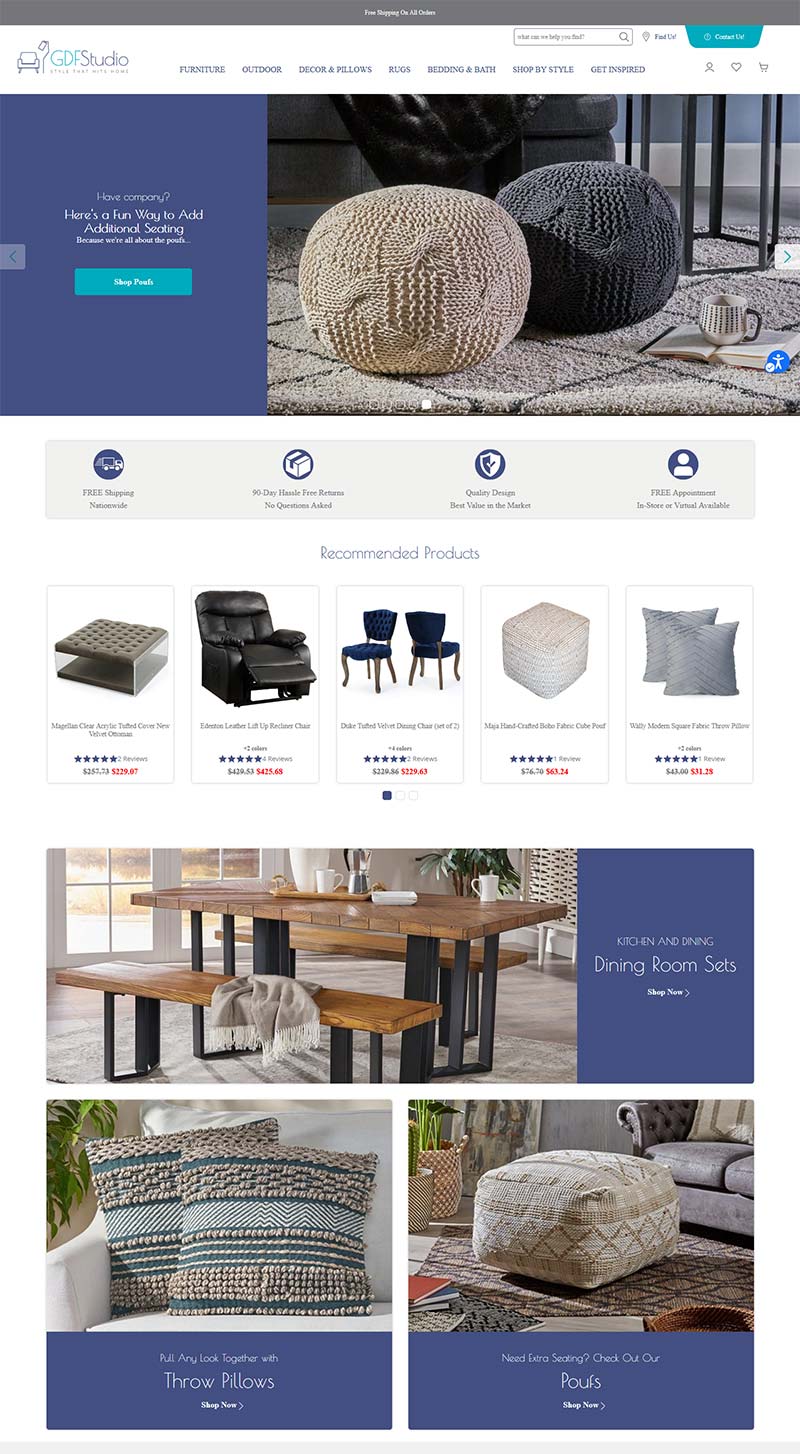 GDF Studio 美国家居百货品牌网站