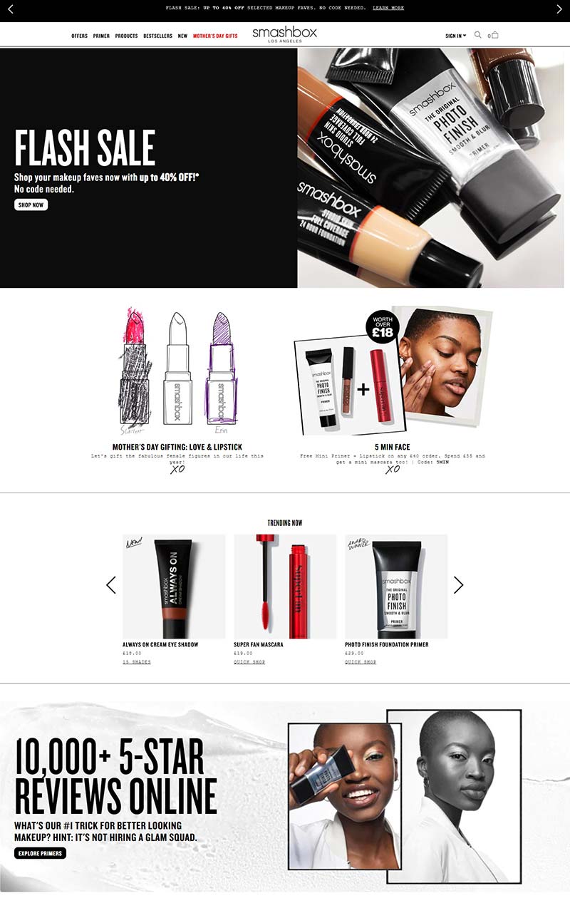 Smashbox UK 美国高端护肤品英国官网