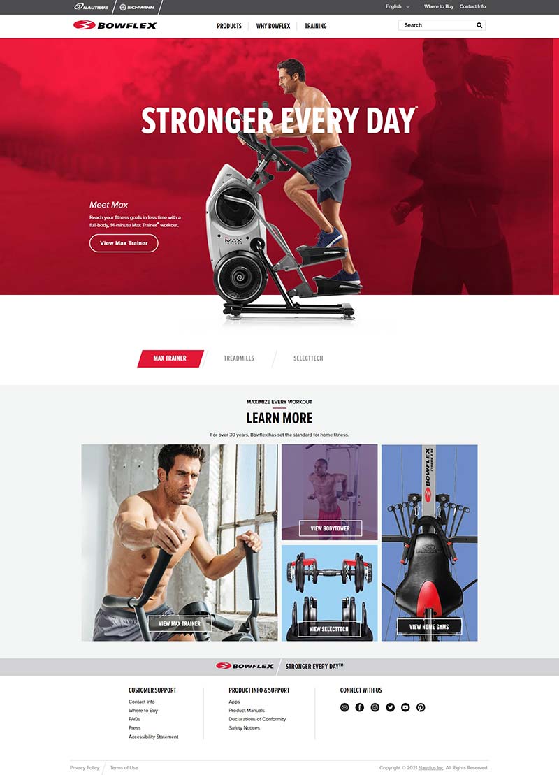 Bowflex 搏飞-美国家用健身器材购物网站