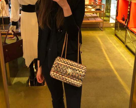 补货！Tory Burch Kira Tweed Convertible小号斜挎包6折$298.8