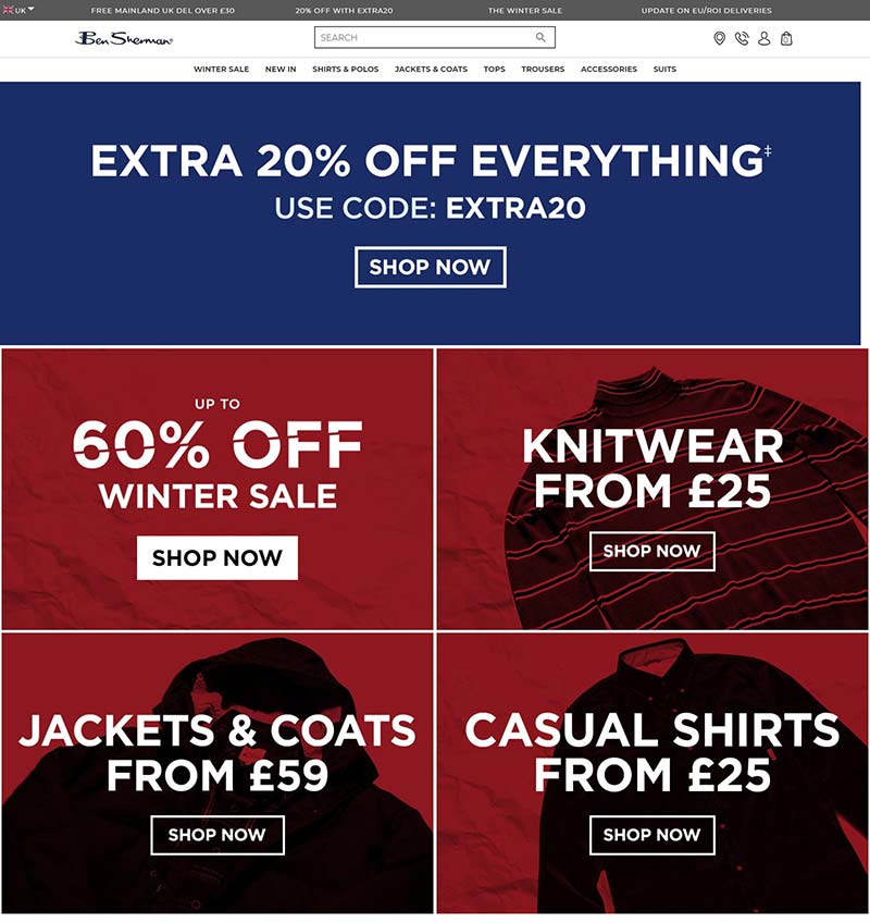 Ben Sherman UK 英国品牌服饰购物网站