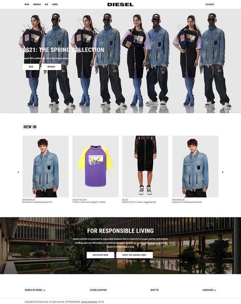 Diesel 迪赛-美国牛仔时尚服饰品牌网站