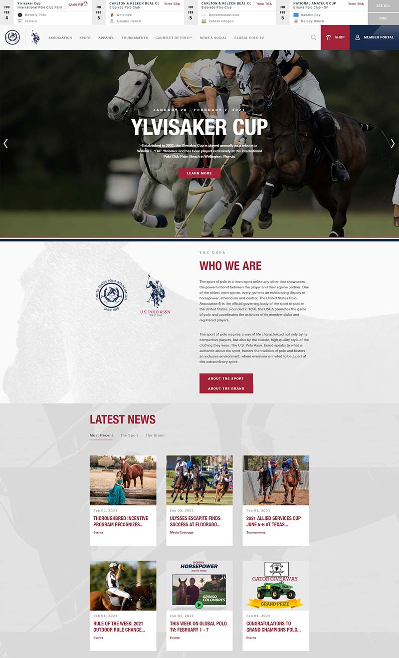 U.S. Polo ASSN 美国马球运动服饰品牌网站