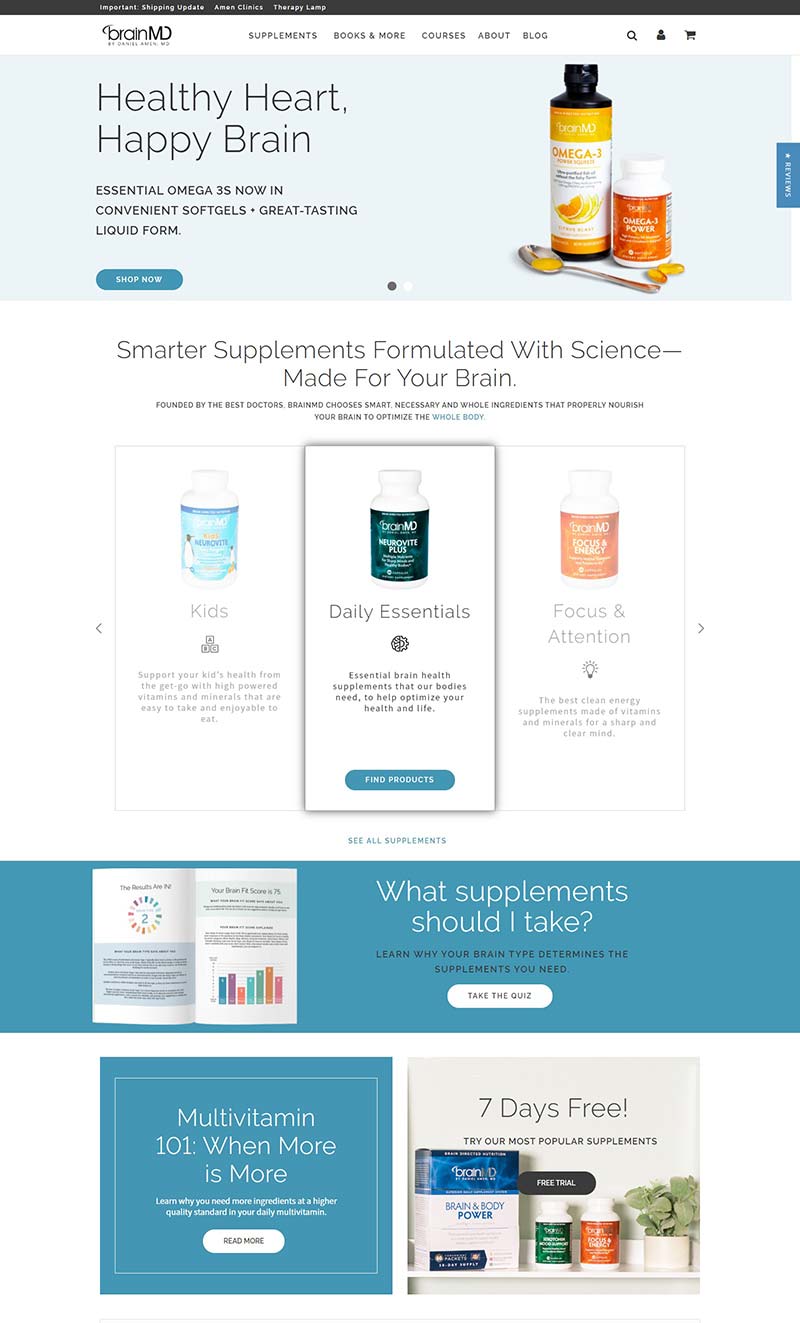 BrainMD Health 美国大脑保健品购物网站