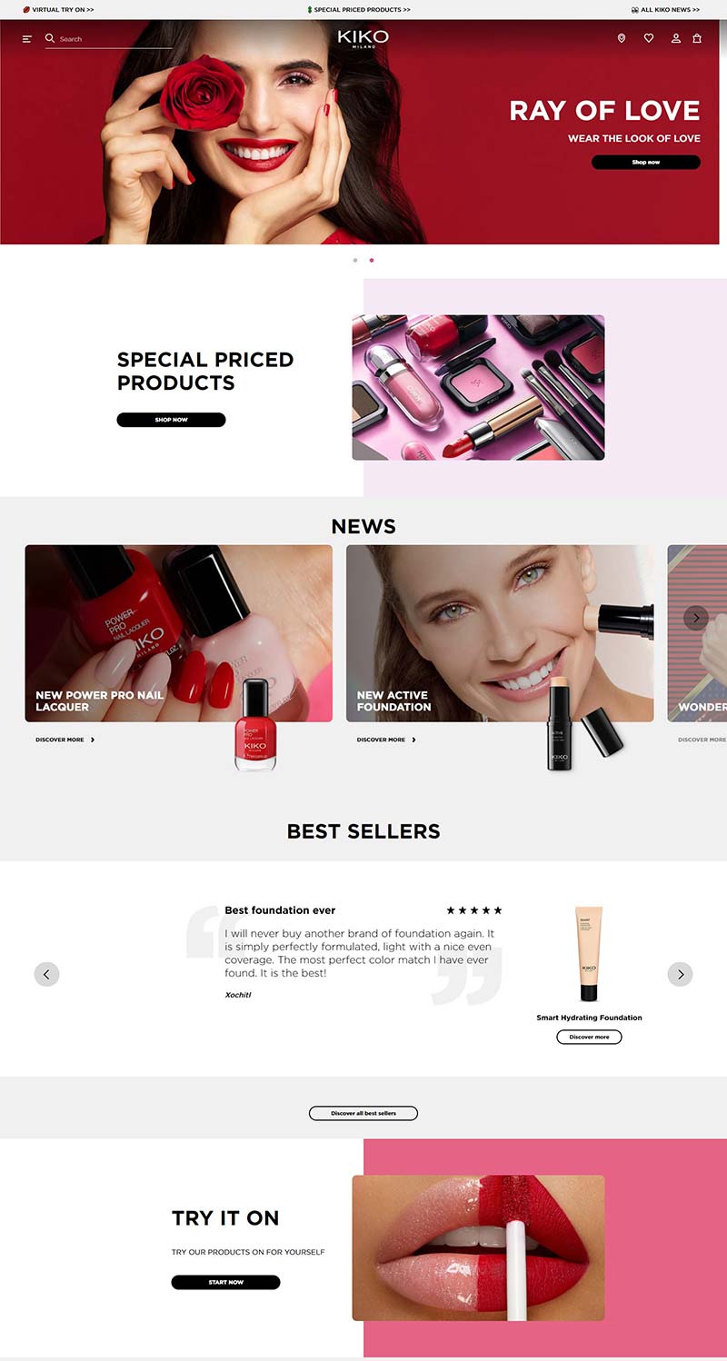 Kiko Milano 意大利平价彩妆品牌网站