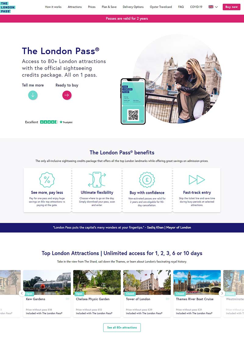 London Pass 英国伦敦旅游套餐卡预定网站