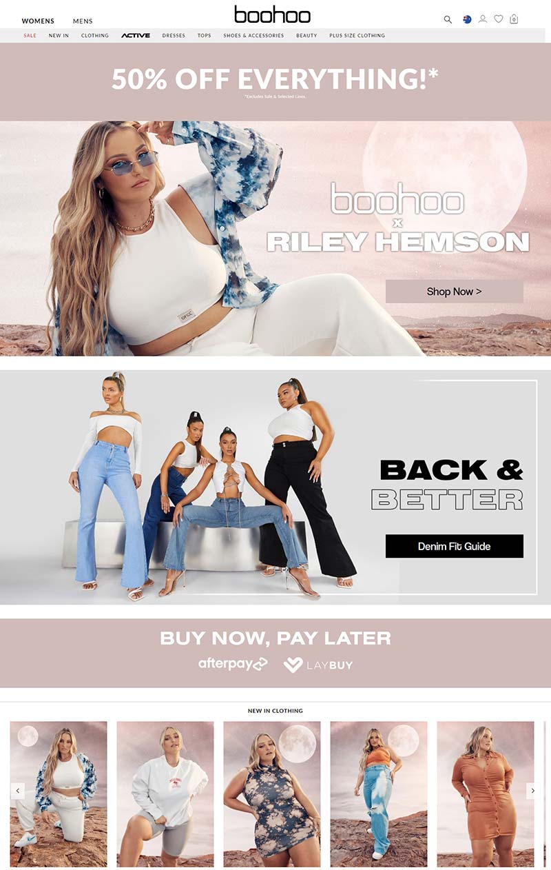Boohoo AU 英国时尚服饰品牌澳大利亚官网