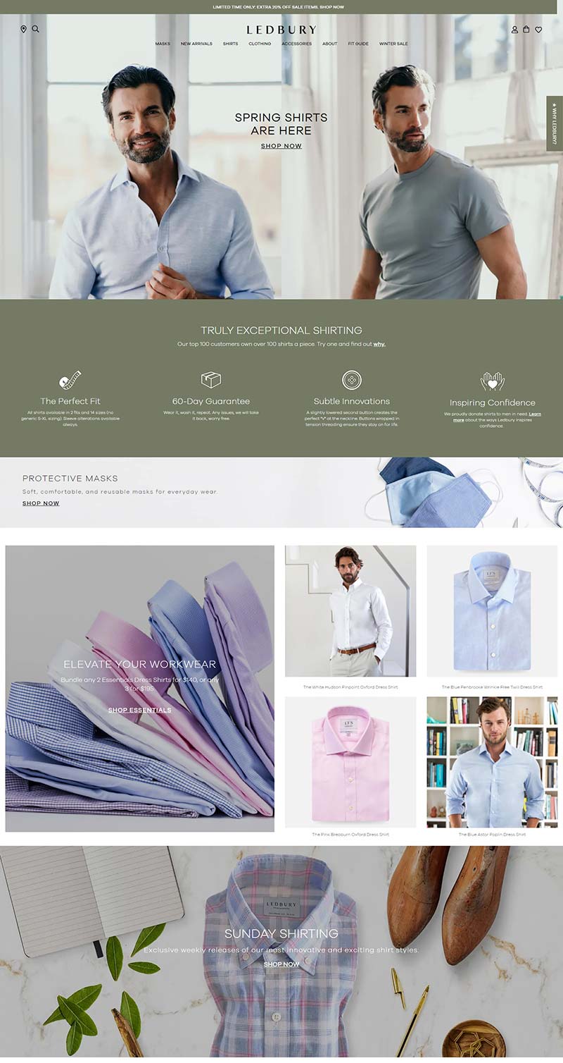 Ledbury 美国高端男装品牌网站