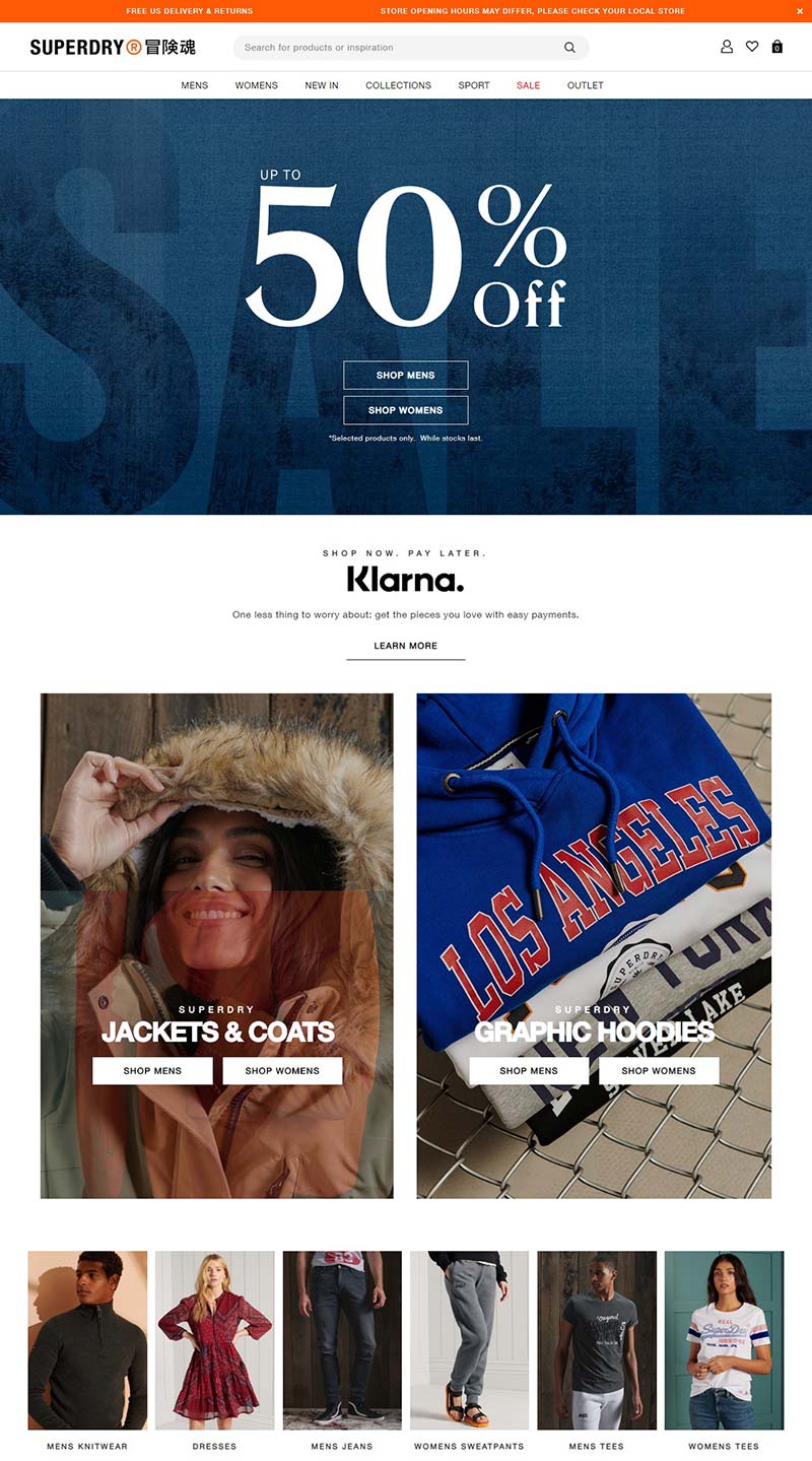 Superdry US 英国极度干燥时尚服饰美国官网