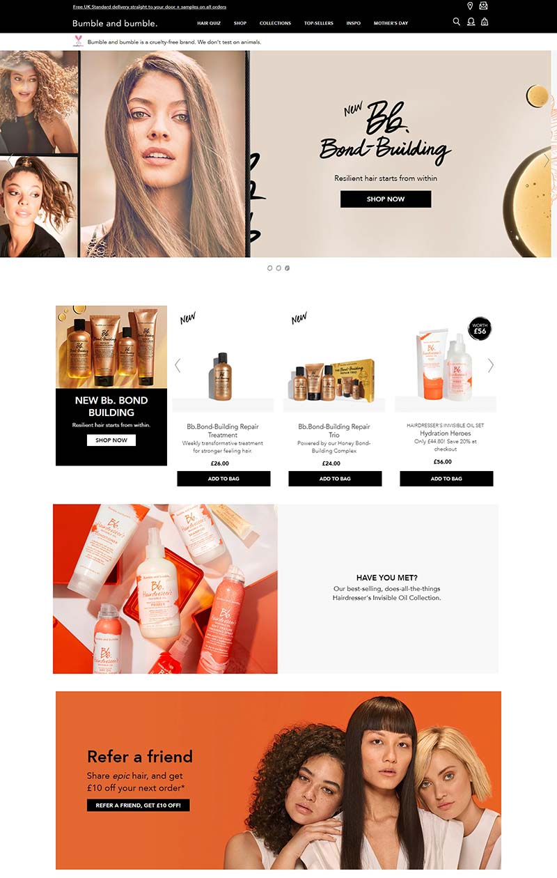 Bumble and Bumble UK 美国美容护发产品英国官网