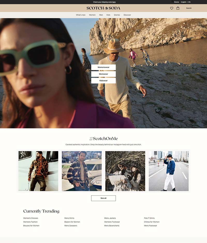 Scotch & Soda 荷兰时尚服饰品牌网站