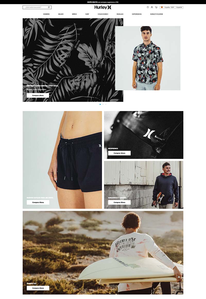 Hurley EU 美国运动服饰品牌西班牙官网