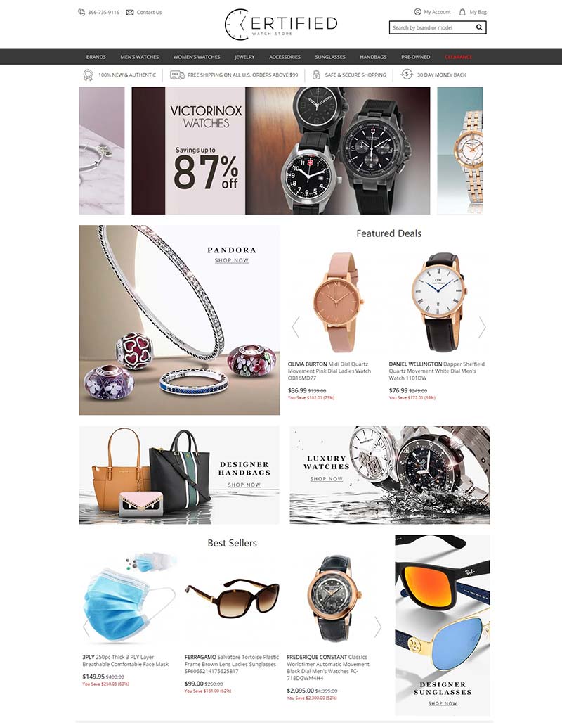 Certified Watch Store 美国知名腕表购物网站