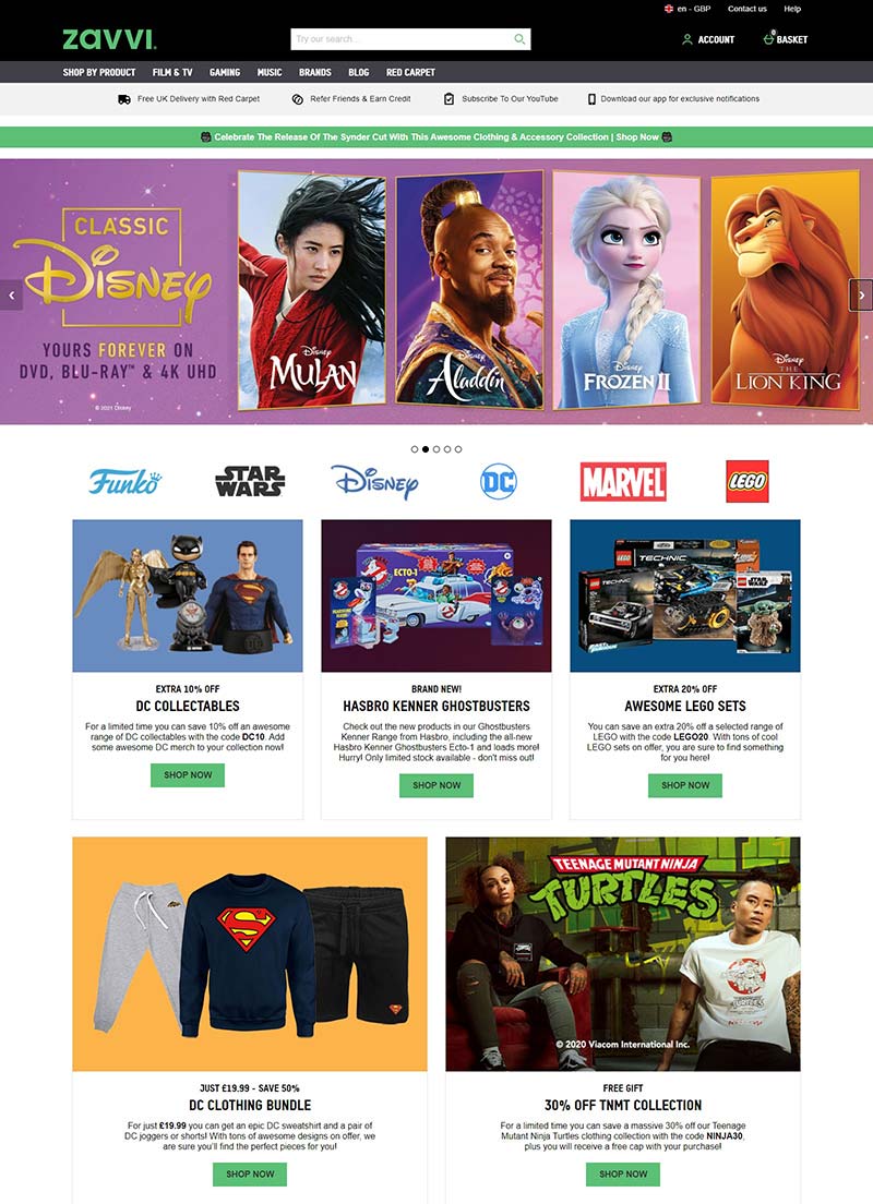 Zavvi 英国音像制品购物网站