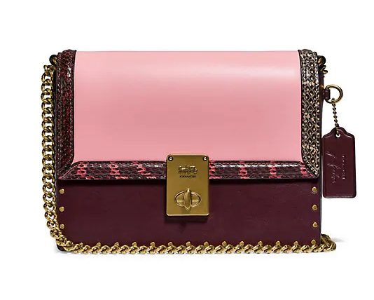Coach蔻驰Colourblock Hutton小方包 粉色75折$259.87
