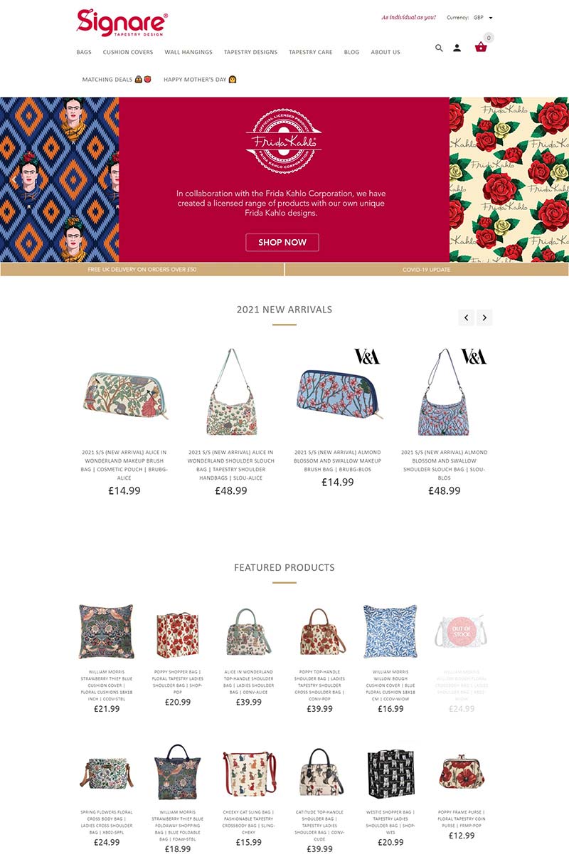 Signare Tapestry 英国时尚手袋品牌网站