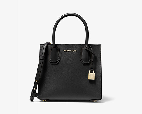 黑色/粉色补货！Michael Kors Mercer 系列中号锁头包售价$111.75