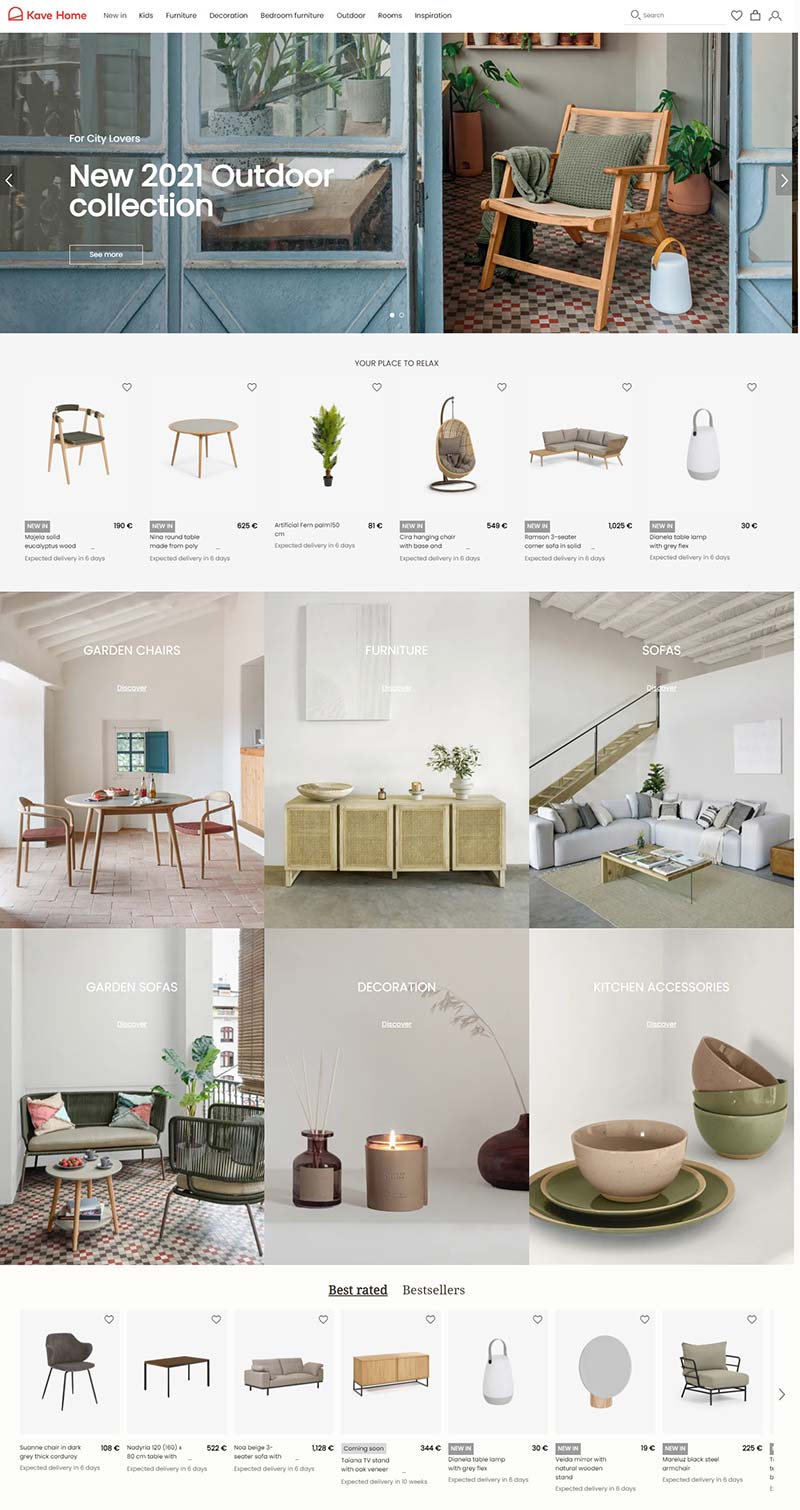 KaveHome 德国品牌家具购物网站