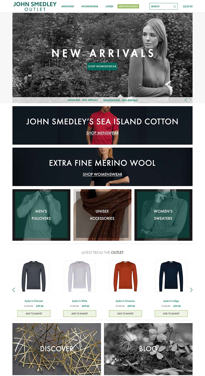 John Smedley Outlet 英国针织服饰品牌网站