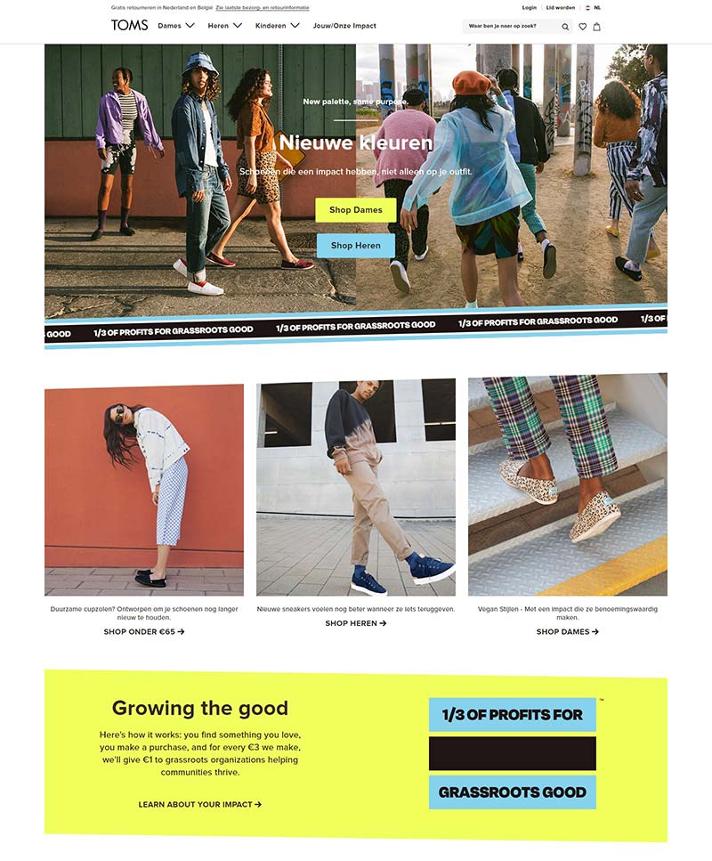 Toms NL 汤姆布鞋-美国品牌鞋履荷兰官网