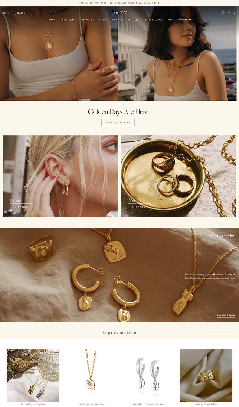 Daisy Jewellery 伦敦雏菊-英国品牌饰品购物网站
