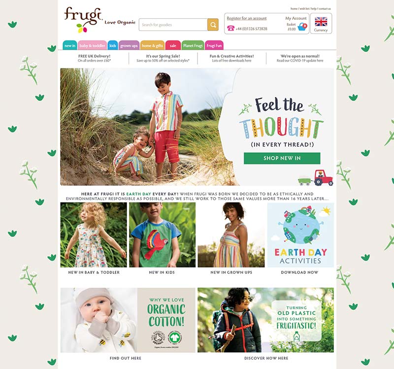 Frugi 英国儿童服装品牌网站