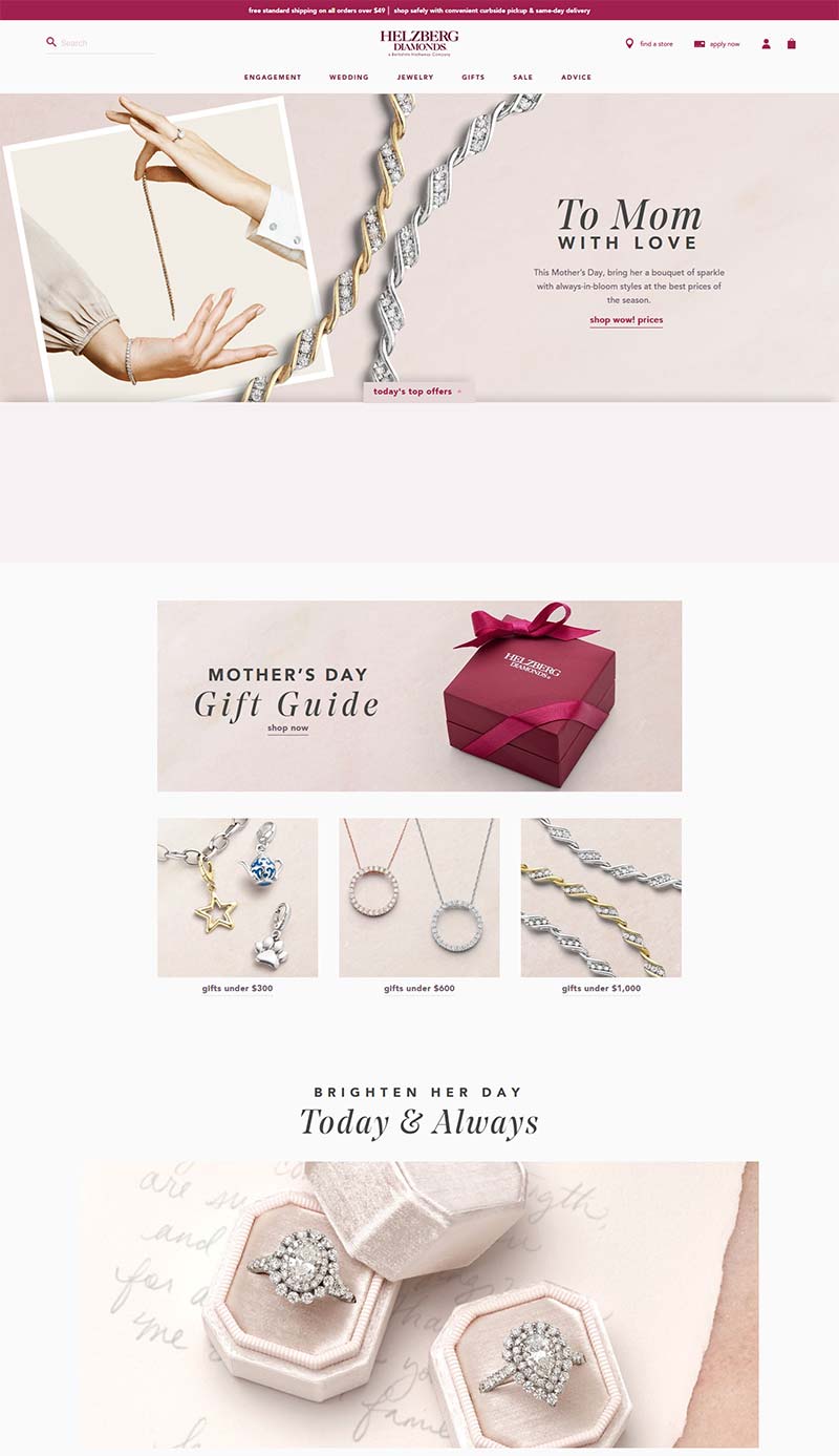 Helzberg Diamonds 美国精品珠宝购物网站