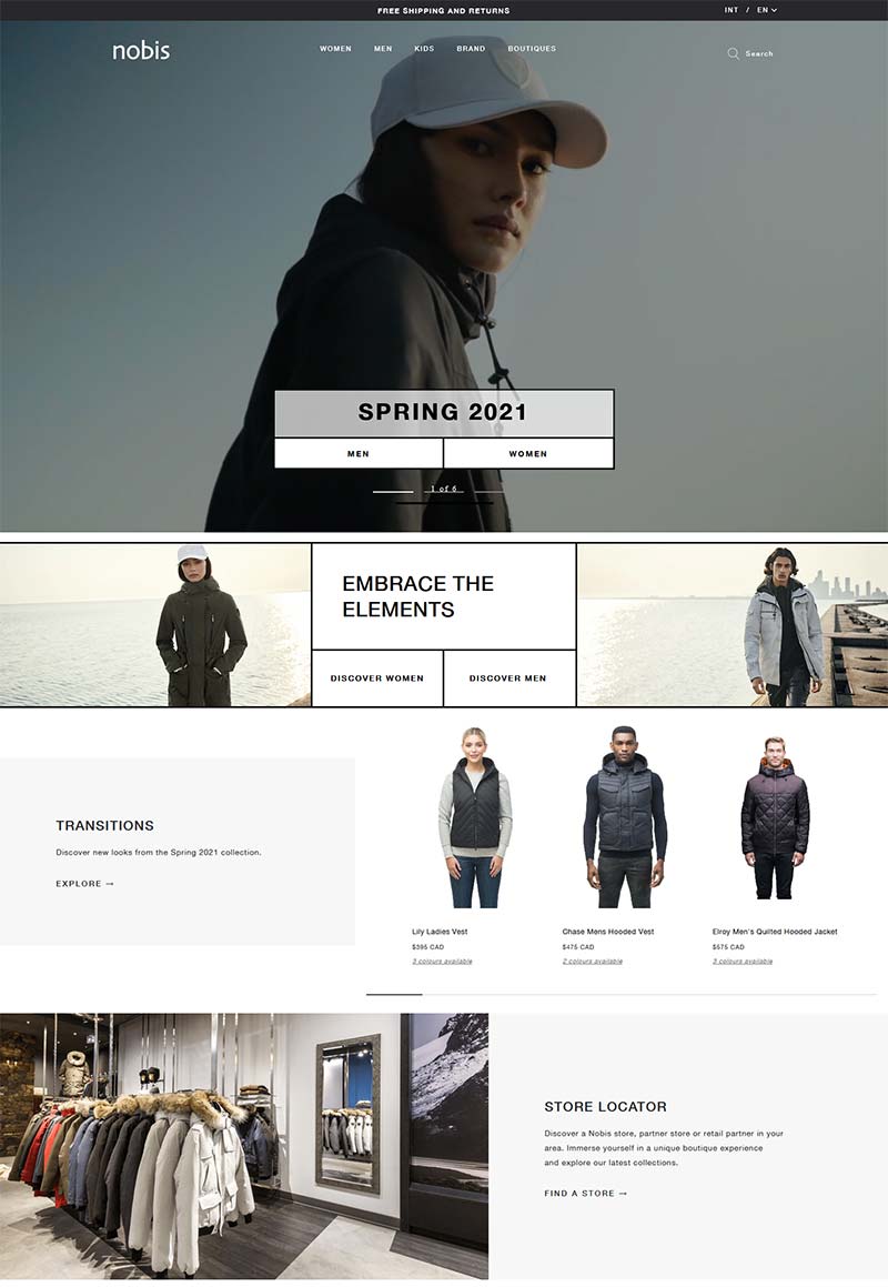 Nobis 加拿大品牌羽绒服购物网站